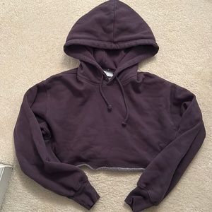 Aritizia TNA Cozy Fleece Boyfriend Cropped Hoodie